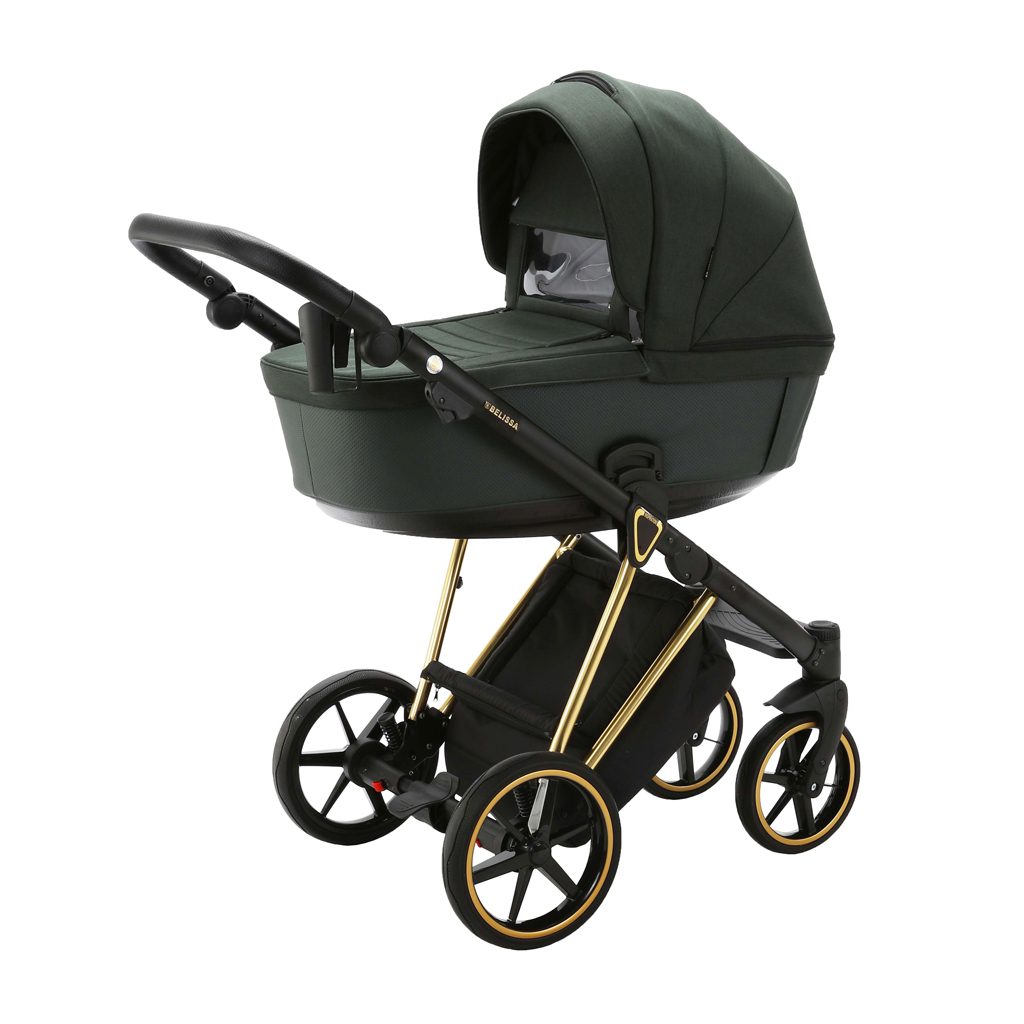 ADAMEX Kočík kombinovaný Belissa Special Edition Dark Green/Gold – Obrázok 4