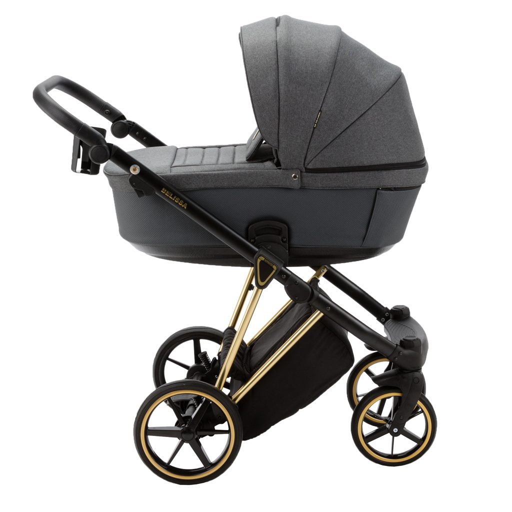 ADAMEX Kočík kombinovaný Belissa Special Edition Grafit/Gold – Obrázok 5
