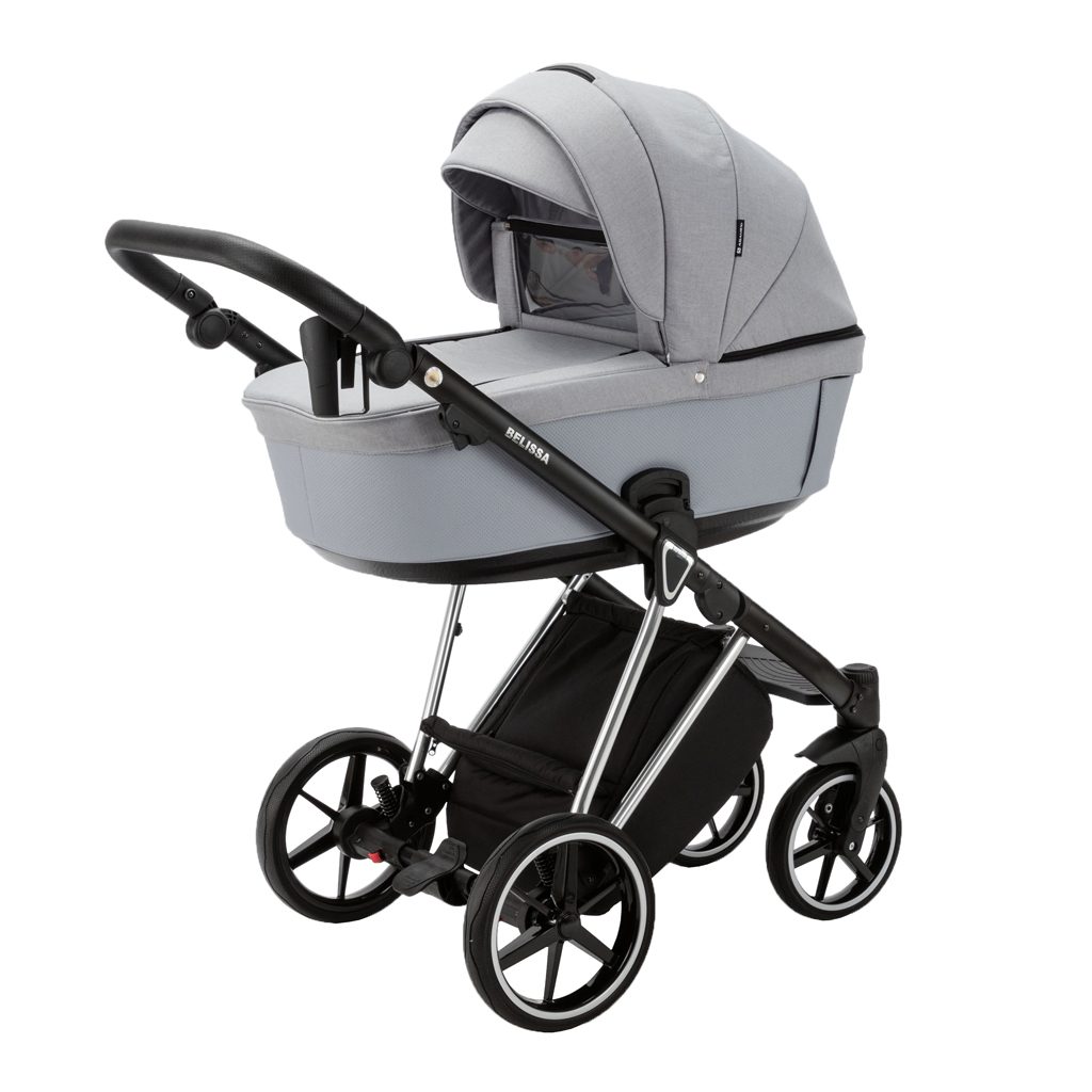ADAMEX Kočík kombinovaný Belissa Special Edition Grey/Silver – Obrázok 4