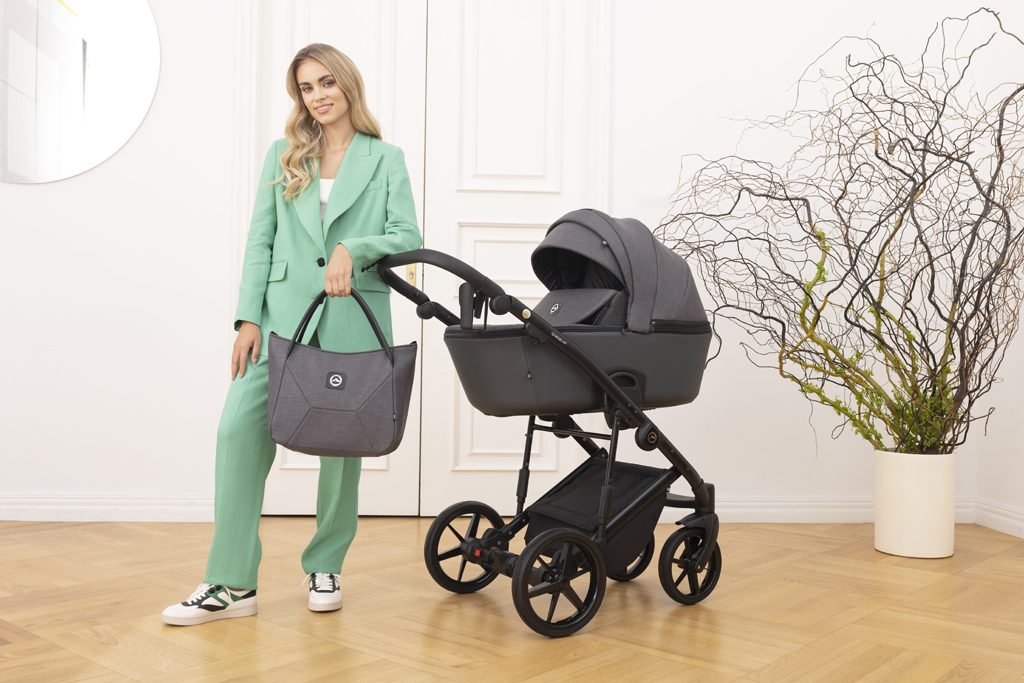 ADAMEX Kočík kombinovaný Mobi New Lux Black – Obrázok 25