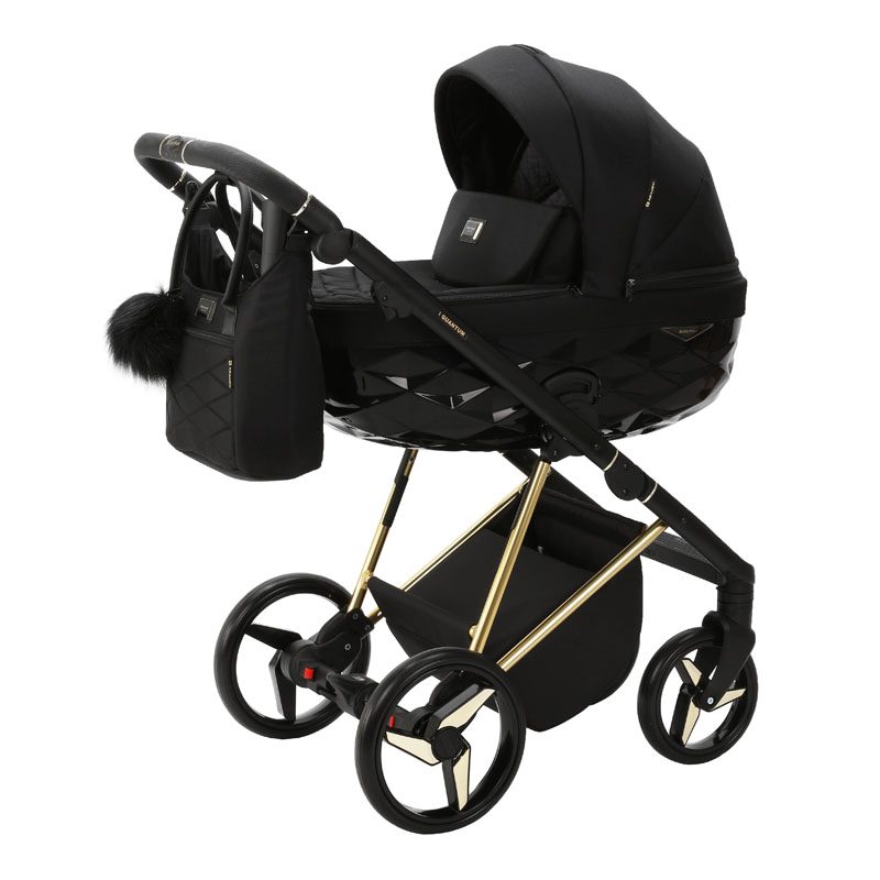 ADAMEX Kočík kombinovaný Quantum Special Edition Black/Gold – Obrázok 3