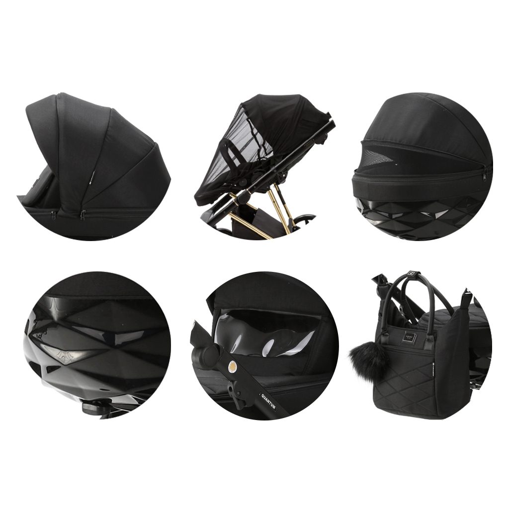 ADAMEX Kočík kombinovaný Quantum Special Edition Black/Gold – Obrázok 9