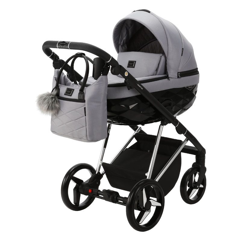 ADAMEX Kočík kombinovaný Quantum Special Edition Grey/Silver – Obrázok 3
