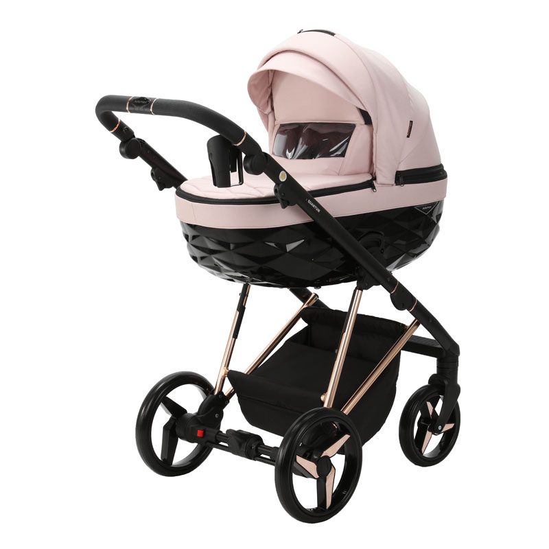 ADAMEX Kočík kombinovaný Quantum Special Edition Pink/Rosegold – Obrázok 4
