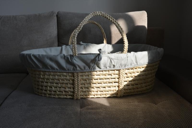 AHOJBABY Poťah do Mojžišovho košíka pre bábätko Organická bavlna White – Obrázok 7