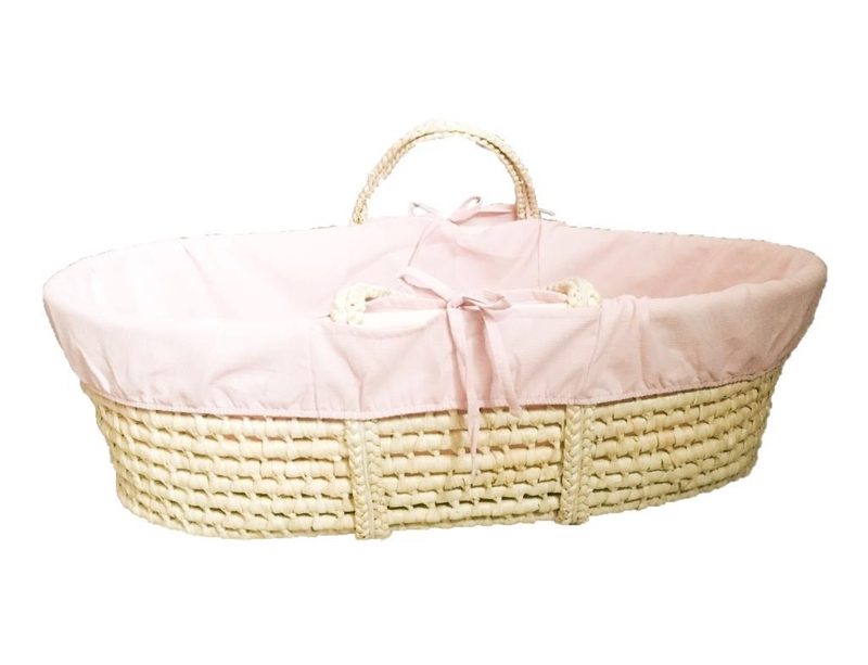 AHOJBABY Poťah do Mojžišovho košíka pre bábätko Pink – Obrázok 2