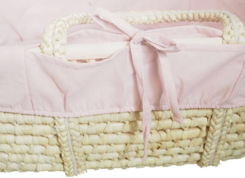 AHOJBABY Poťah do Mojžišovho košíka pre bábätko Pink – Obrázok 3