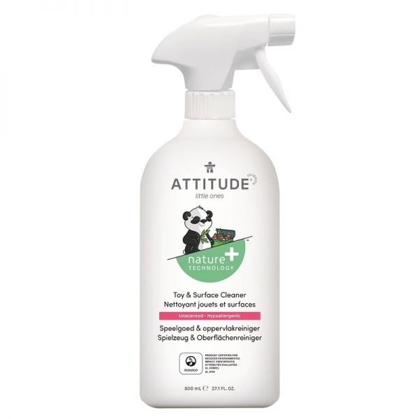 ATTITUDE Čistiaci prostriedok na detské povrchy/hračky bez vône 800 ml – Obrázok 2