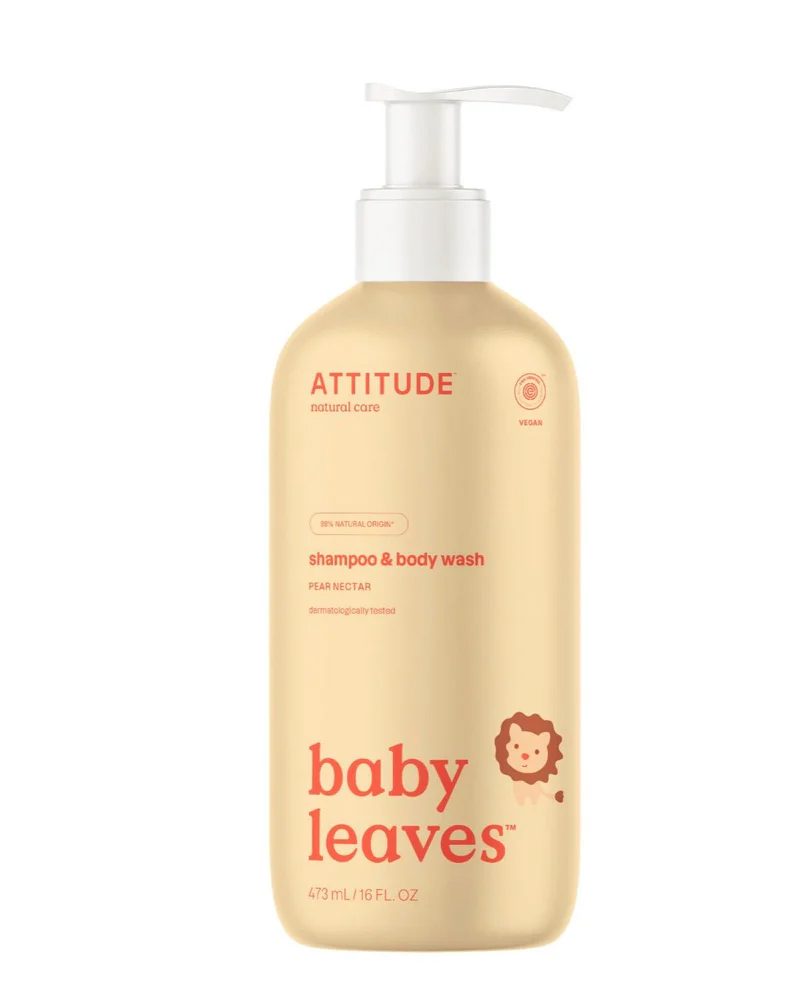 ATTITUDE Mydlo detské telové a šampón (2 v 1) Baby leaves 473 ml – Obrázok 2