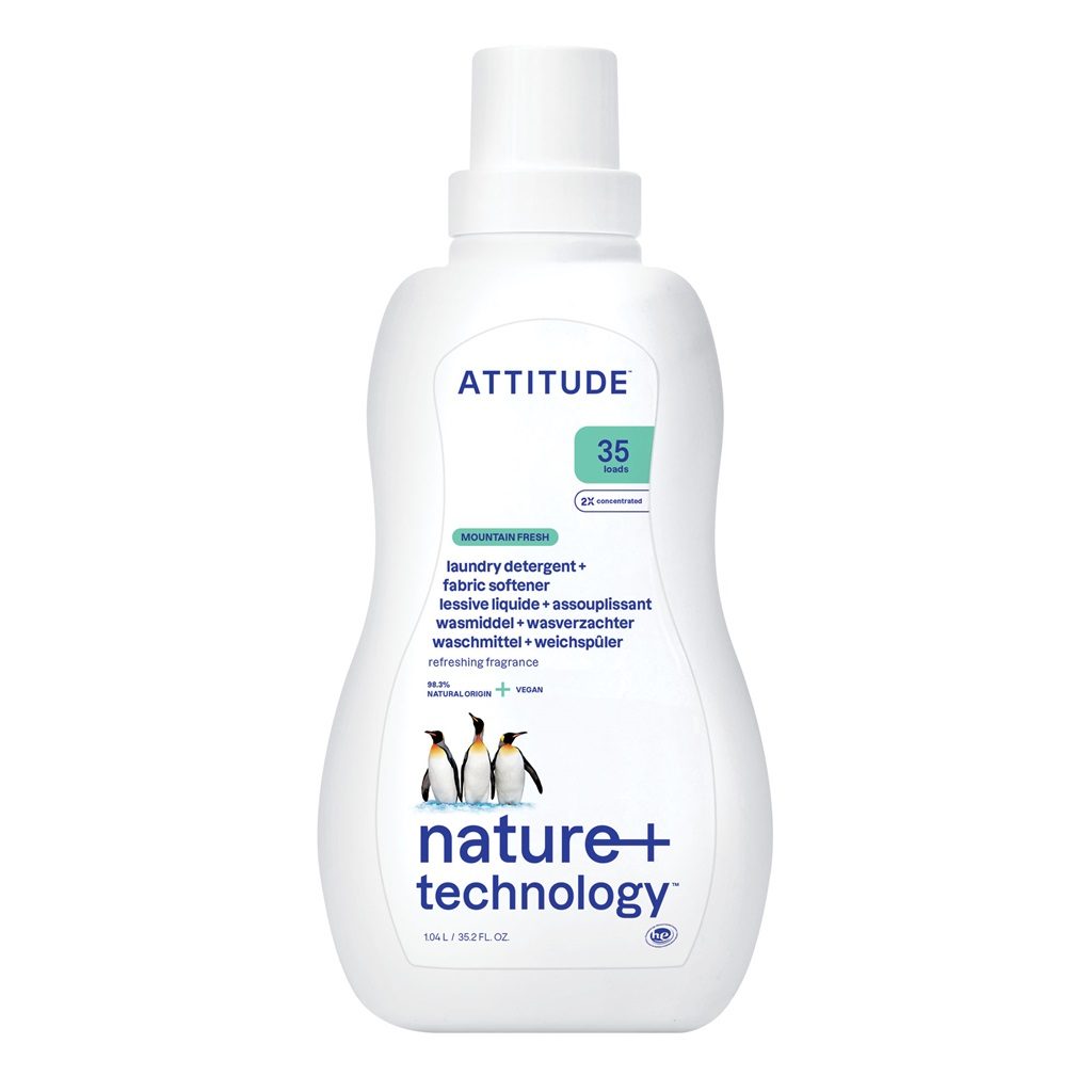 ATTITUDE Prací gél a aviváž 2v1 s vôňou Mountain Essentials 1050 ml (35 dávok)