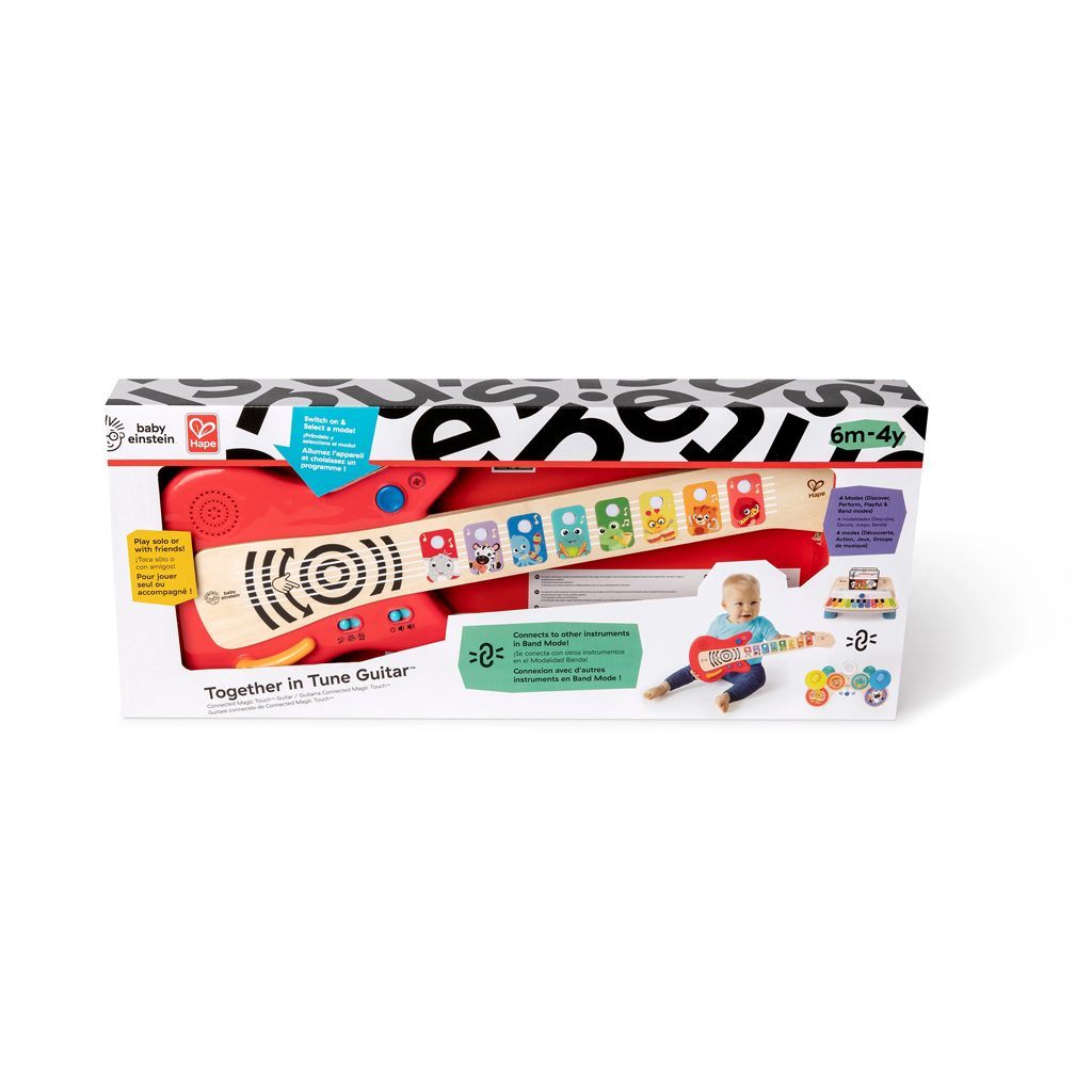 BABY EINSTEIN Hračka drevená hudobná gitara Together in Tune Guitar™ Connected Magic Touch™ HAPE 6m+ – Obrázok 16
