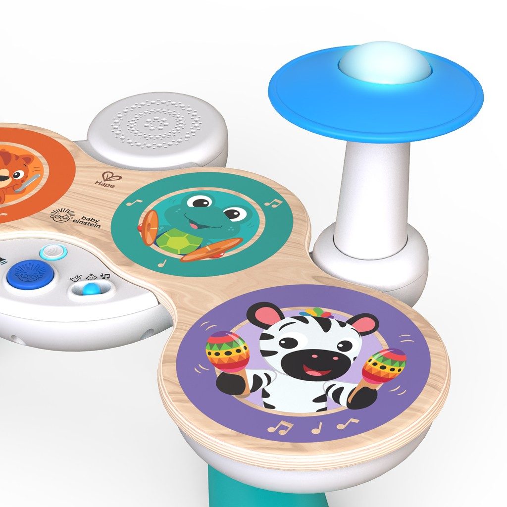 BABY EINSTEIN Hračka hudobná Set bubnov Together in Tune Drums™ Connected Magic Touch™ HAPE 12m+ – Obrázok 4