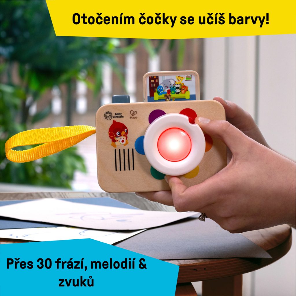 BABY EINSTEIN Hračka interaktívna so zvukom fotoaparát HAPE 6m+ – Obrázok 4