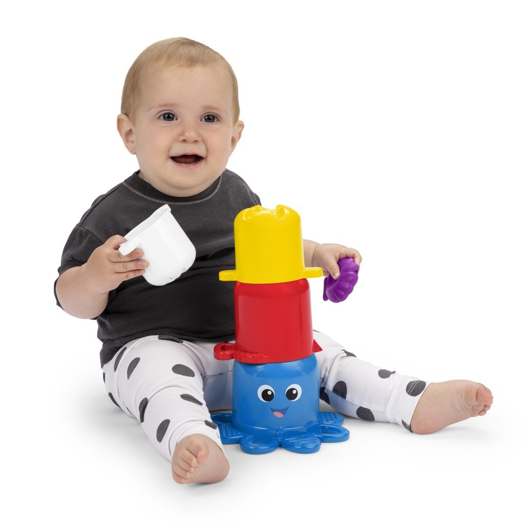 BABY EINSTEIN Poháriky stohovacie Opus's Stack & Stream™ sada 5 ks 3m+ – Obrázok 3