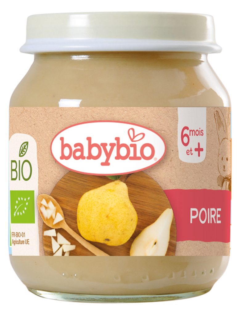 BABYBIO Bio hruška 130 g, 6m+