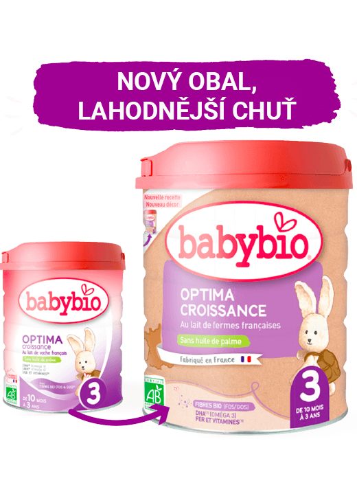 BABYBIO OPTIMA 3 Croissance dojčenské bio mlieko 800 g – Obrázok 3