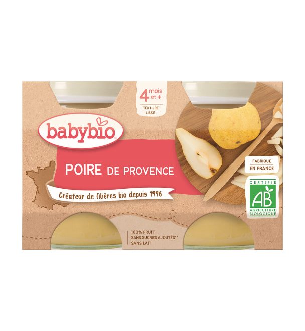 BABYBIO Príkrm hruška Williams 2x 130 g – Obrázok 2