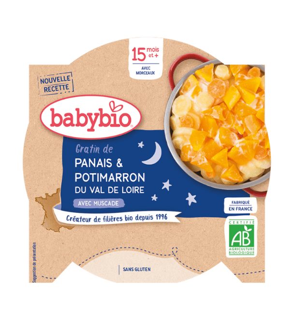 BABYBIO Večerné menu gratinovaný paštrnák 260 g
