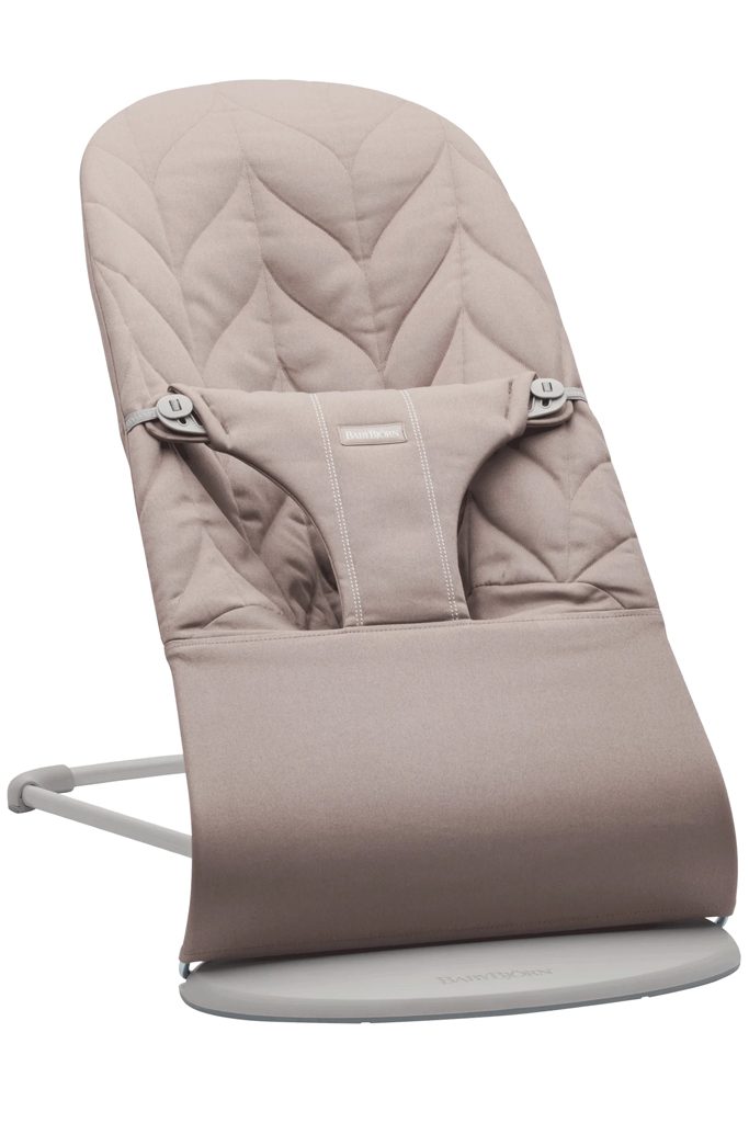 BABYBJÖRN Lehátko Bliss Woven Petal, Sand grey, svetlá šedá konštrukcia – Obrázok 2