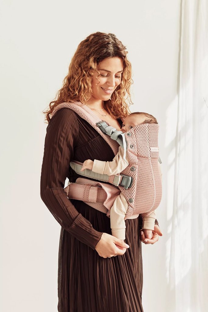BABYBJÖRN Nosič Harmony Dusty pink 3D mesh, do 15 kg – Obrázok 5