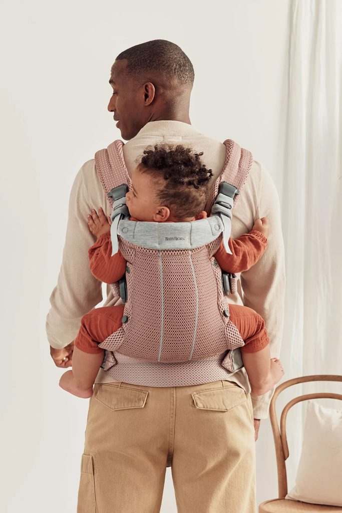 BABYBJÖRN Nosič Harmony Dusty pink 3D mesh, do 15 kg – Obrázok 8