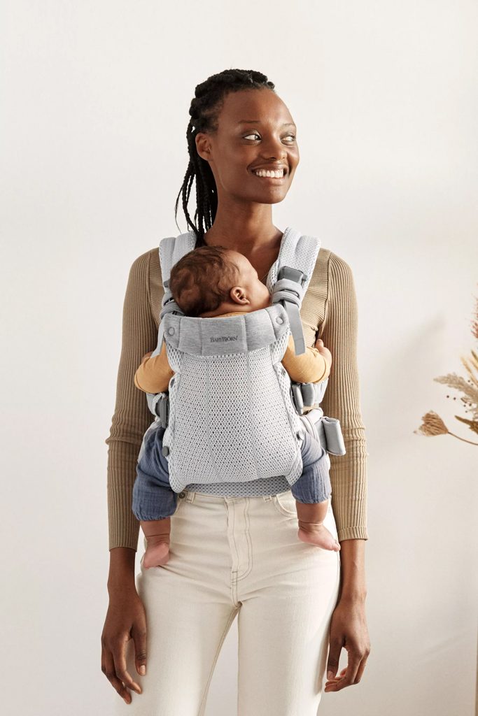 BABYBJÖRN Nosič Harmony Silver 3D mesh, do 15 kg – Obrázok 3