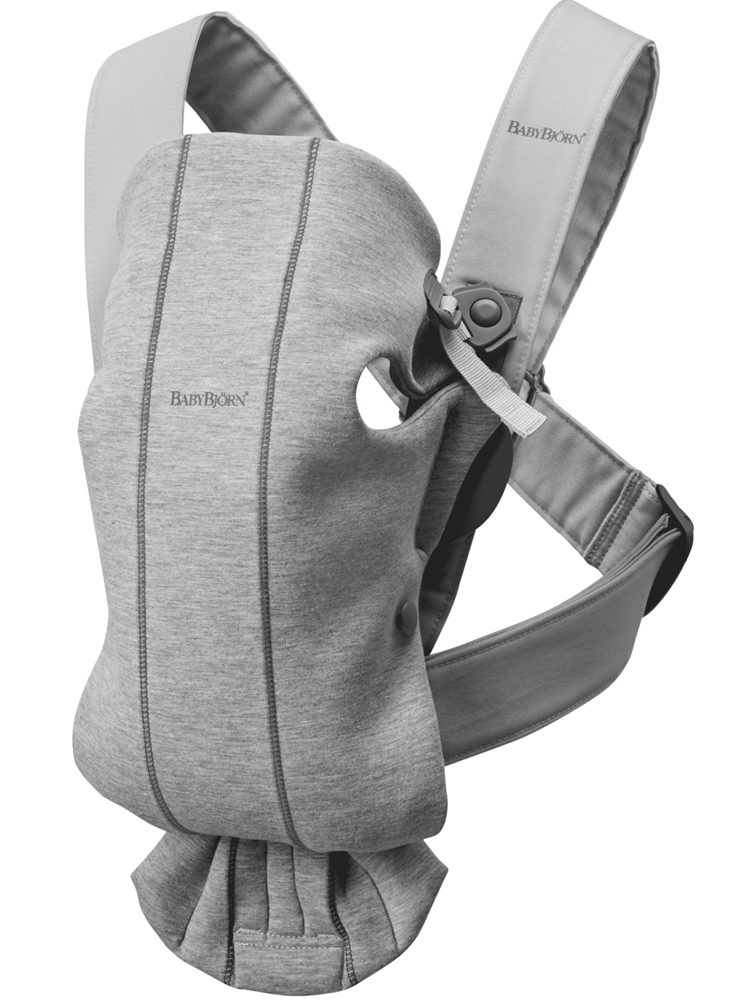 BABYBJÖRN Nosič Mini, Light Grey 3D Jersey – Obrázok 2