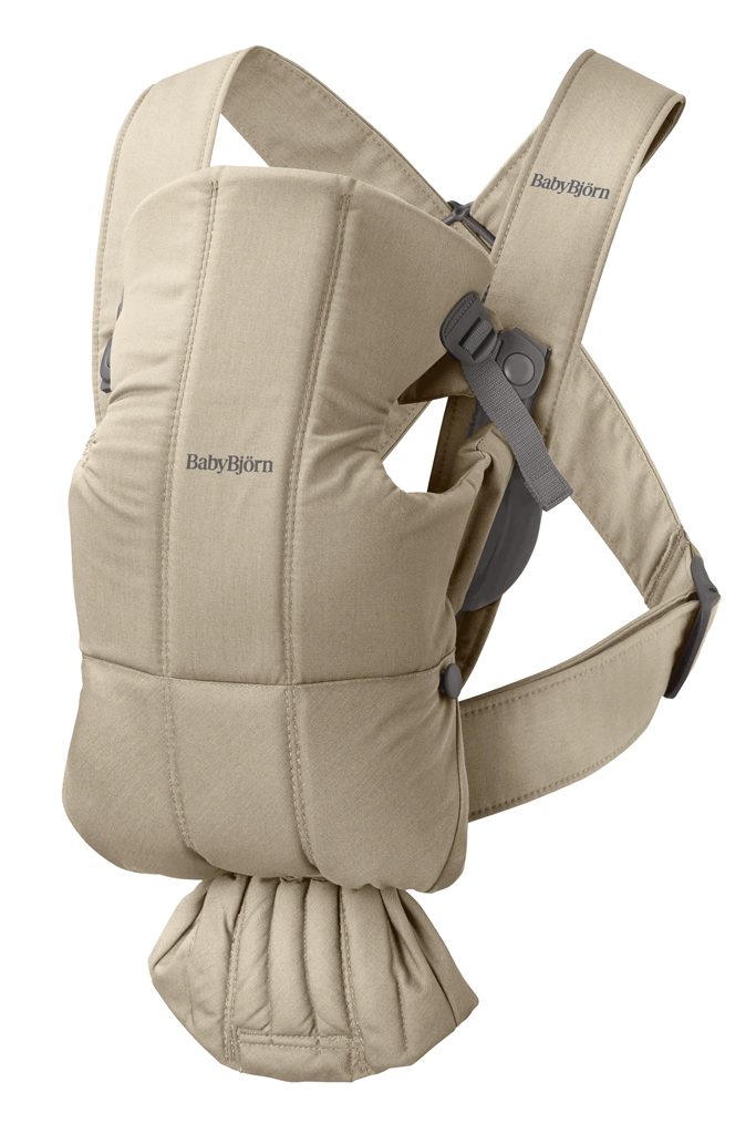 BABYBJÖRN Nosič Mini, Woven Beige – Obrázok 2