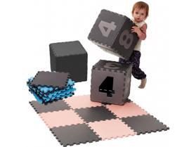 BABYDAN Hracia podložka Puzzle Dusty Grey 90x90 cm – Obrázok 3
