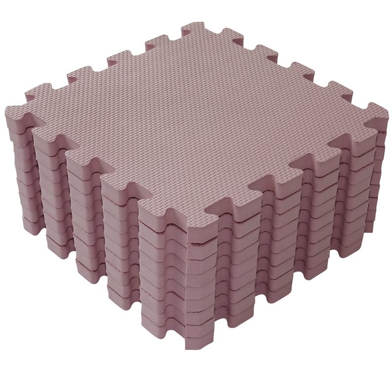 BABYDAN Hracia podložka Puzzle Dusty Rose 90x90 cm – Obrázok 2