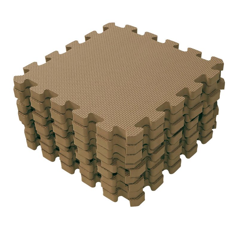 BABYDAN Podložka hracia puzzle Brown 90x90 cm – Obrázok 2