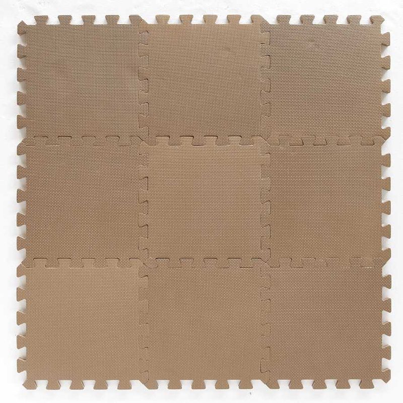 BABYDAN Podložka hracia puzzle Brown 90x90 cm – Obrázok 3