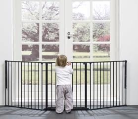 BABYDAN Priestorová zábrana Flex L čierna 90-225 cm – Obrázok 2