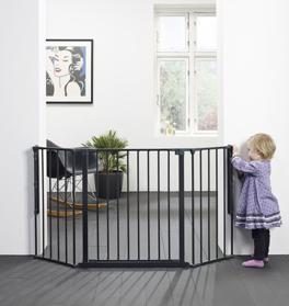 BABYDAN Priestorová zábrana Flex M čierna 90-140 cm – Obrázok 2