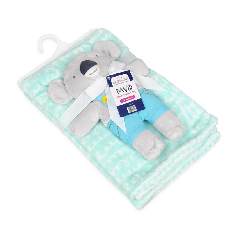 BABYMATEX Deka s hračkou Koala Mint 75 x 100 cm – Obrázok 2