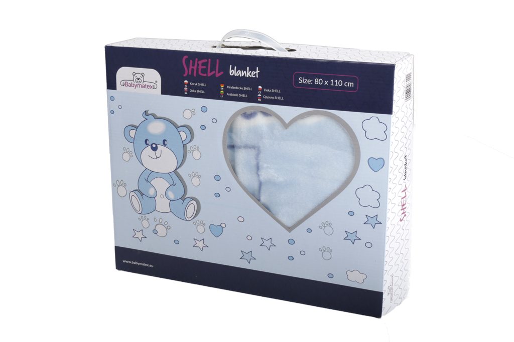 BABYMATEX Deka Shell modrá 80x100 cm – Obrázok 6