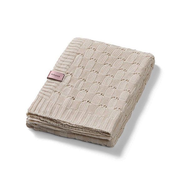 BABYONO Deka pletená bambusová béžová 75x100 cm – Obrázok 2