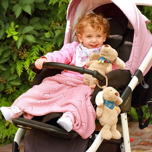 BABYONO Deka pletená bambusová ružová 75x100 cm – Obrázok 6