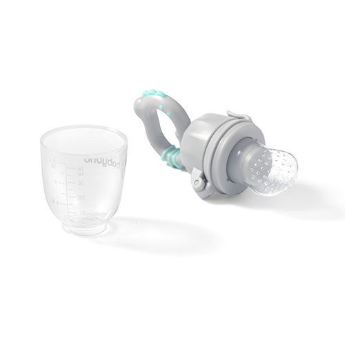 BABYONO Cumlík silikónový na kŕmenie Dino grey 6m+ – Obrázok 11