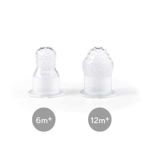 BABYONO Cumlík silikónový na kŕmenie Flower violet 6m+ – Obrázok 8