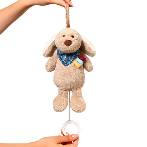 BABYONO Hračka hudobná na C krúžku Psík Willy 0m+ – Obrázok 3