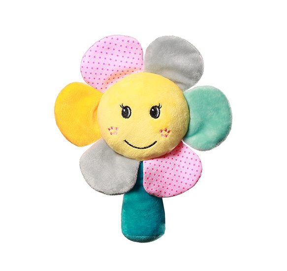 BABYONO Hračka hrkálka Rainbow Flower – Obrázok 2
