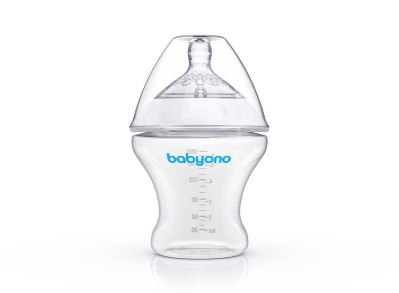 BABYONO Fľaša antikoliková Natural Nursing 180 ml – Obrázok 2