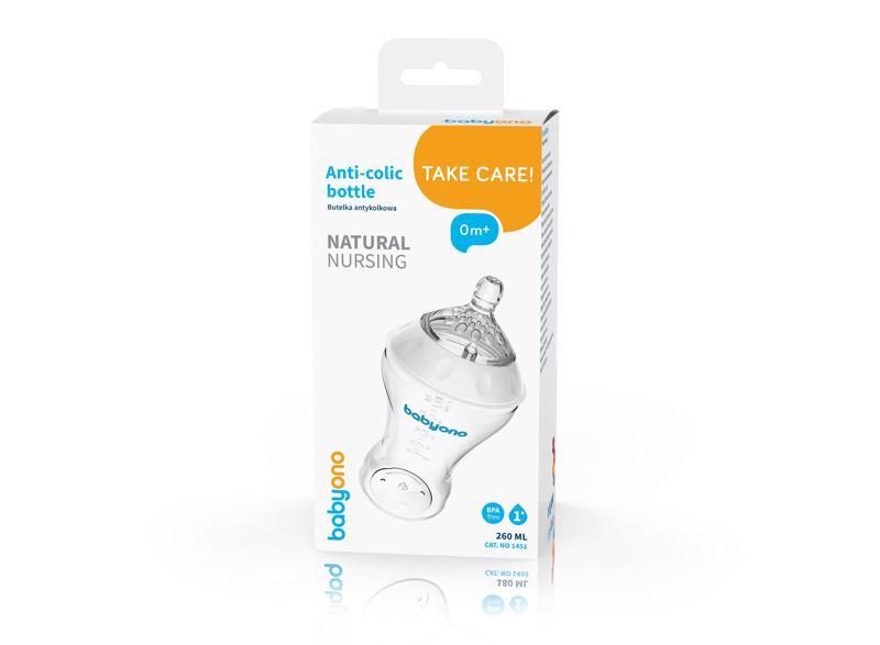 BABYONO Fľaša antikoliková Natural Nursing 260 ml – Obrázok 6