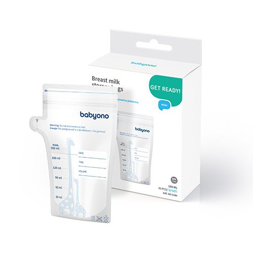 BABYONO Sáčky na materské mlieko 180 ml 30 ks – Obrázok 4