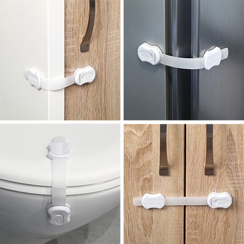 BABYONO Zámok univerzálny biely - 4 ks – Obrázok 4