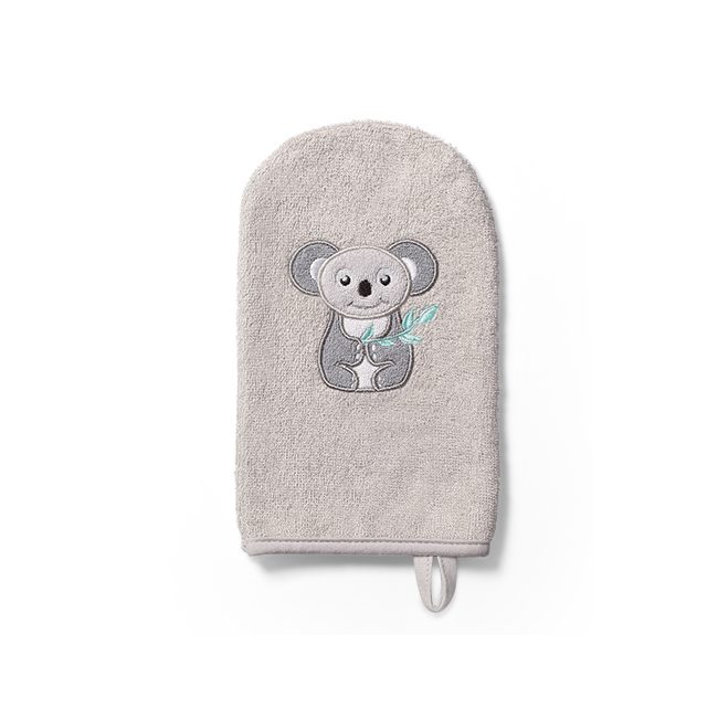 BABYONO Handrička na umývanie Natural bamboo - sivá – Obrázok 2