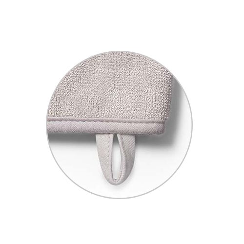 BABYONO Handrička na umývanie Natural bamboo - sivá – Obrázok 5