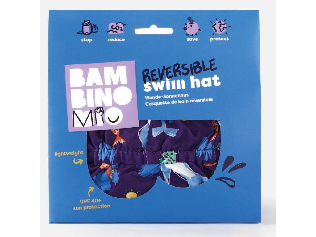 BAMBINO MIO Čiapka detská kúpacia, UPF 40+, Ocean, 44-52 cm -1-2 r – Obrázok 4