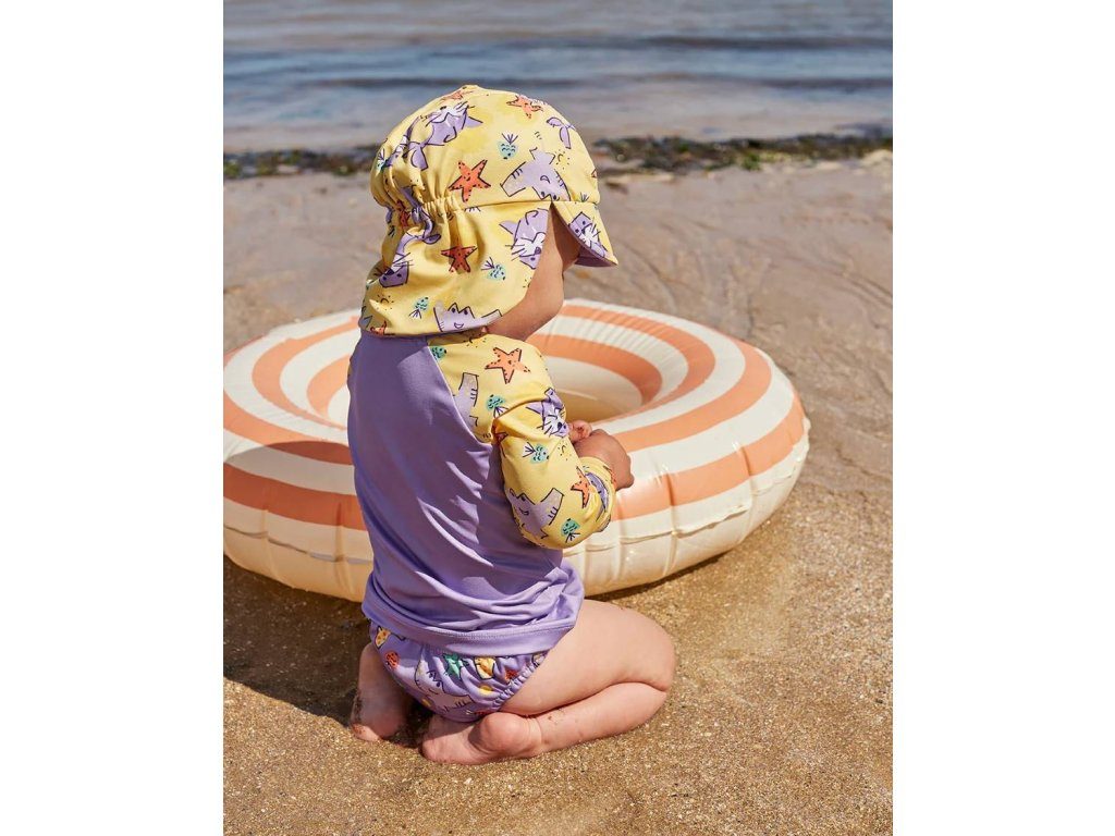 BAMBINO MIO Sada na plávanie 3ks (tričko + plavky 2ks), OEKO-TEX® Standard 100, Sand, 7-9kg 6-12 m – Obrázok 5
